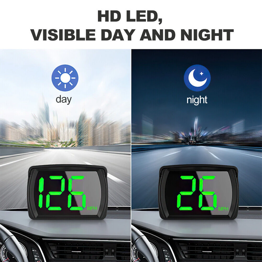 Car HUD Display Universal GPS Hud Digital Speedometer Big Font Speed Meter KMH for All Car Truck Plug and Play Auto Part