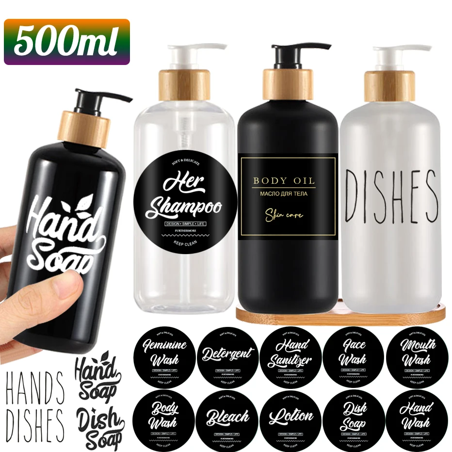 Bathroom Shampoo Dispenser Bottle Lotion Body Wash Soap Dispenser