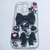 Cartoon Big Bowknot Rhinestone Skull Head Love Star Bone Candy Capsule Lock Resin Charms Decor Junk Phone Case Accessories 2