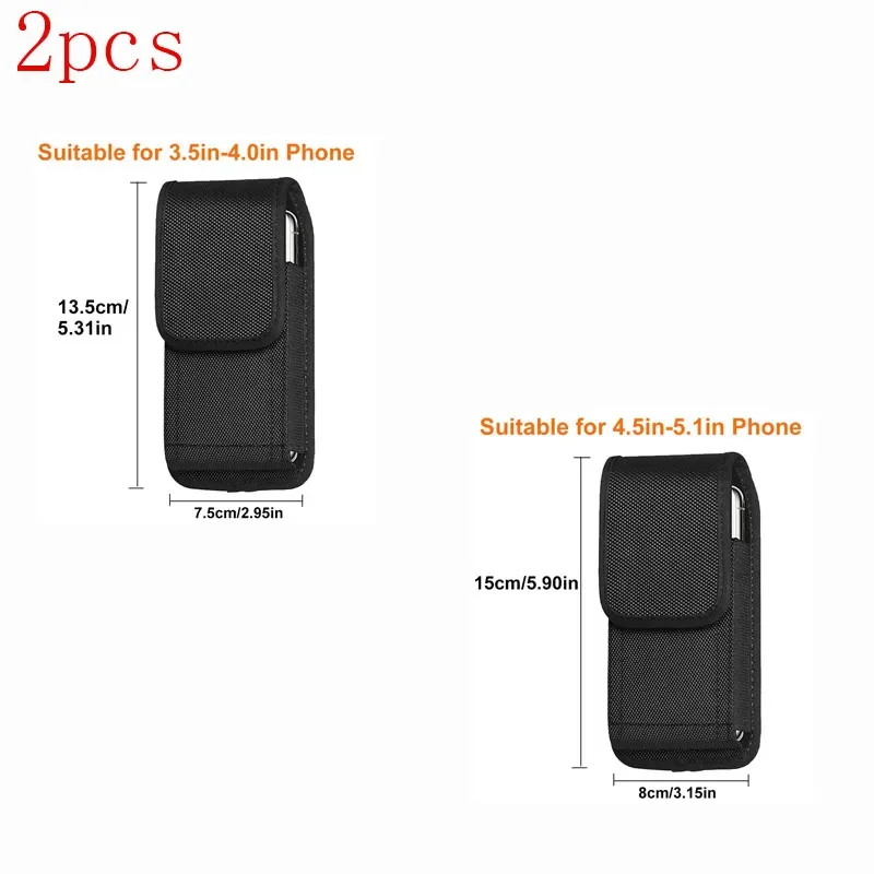Outdoor Sports Nylon Cell Phone Pouch Holster with Free D-Shaped Buckle