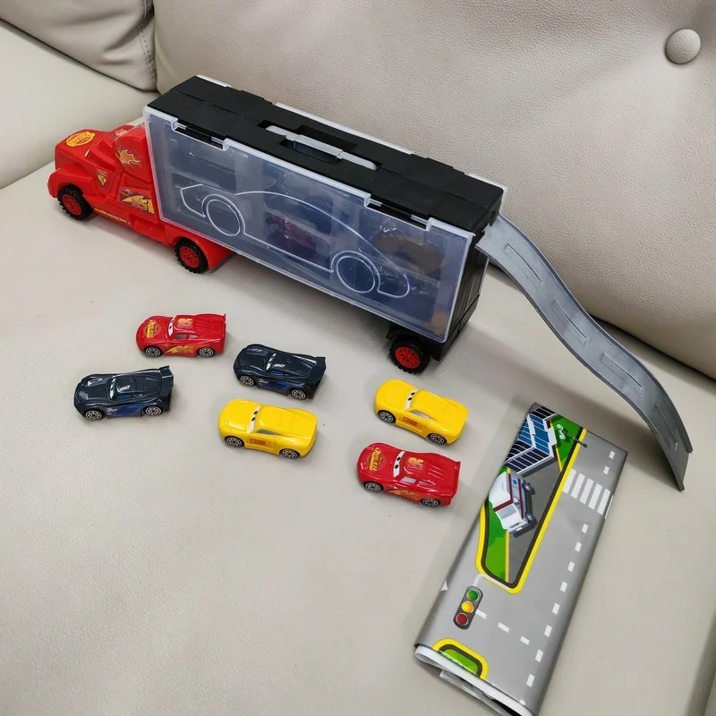 디즈니 자동차 세트 라이트닝 맥퀸 피규어 잭슨 스톰 맥 삼촌 트럭 풀백 자동차 모델 인형 어린이 장난감 선물용