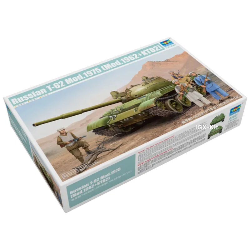 

Trumpeter 01551 1/35 Russian T-62 T62 Mod 1975 Tank W/ KTD2 Military Children Toy Gift Plastic Assembly Building Model Kit