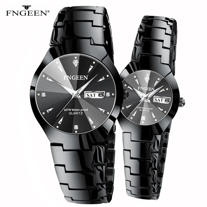 2022 Luxury Brand FNGEEN Women Watches Men Watch Fashion Steel Wristwatch Gift for Couple Watches for Lovers Relogio Feminino