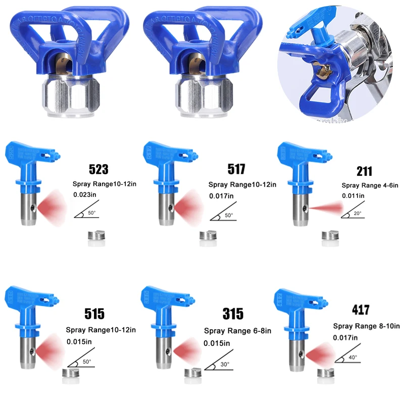 Airless Paint Nozzles Set Reversible Spray Tips Airless Paint Sprayer airless-paint-nozzles-set-reversible-spray-tips-airless-paint-sprayer
