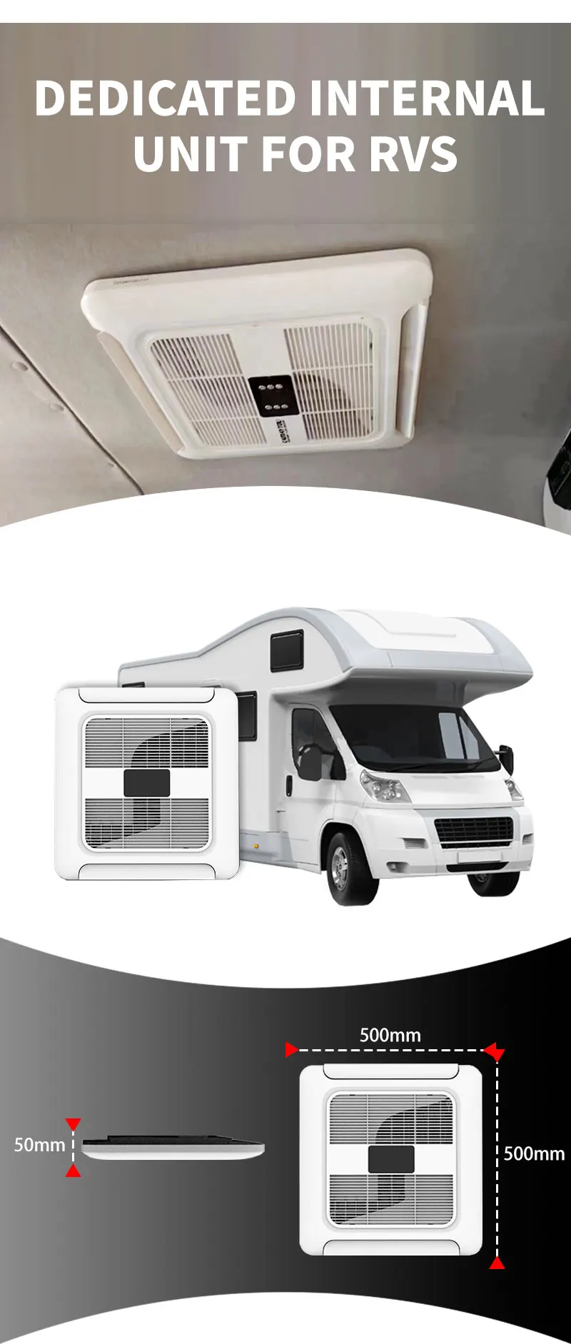 Description Picture 5 of item12V24V RV Air Conditioner, All-in-one Unit, Car Air Conditioner, High Cooling Capacity, Variable Frequency Air Conditioner