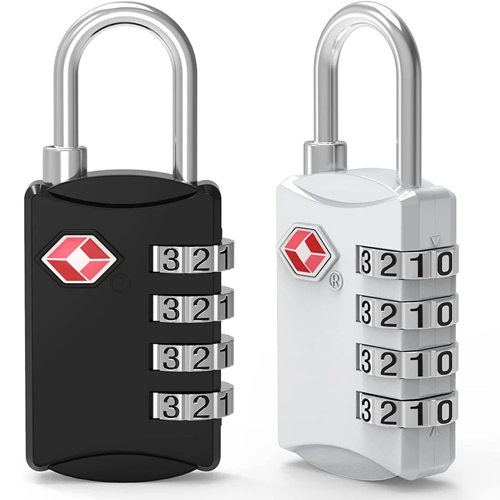 

Multi-purpose 4-digit TSA Customs Password Lock Portable Weatherproof Combination Lock Luggage Suitcase Anti-Theft Code Padlock