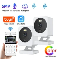 5MP Tuya Mini caméra de sécurité IP sans fil extérieure étanche CCTV caméra de Surveillance vidéo couleur Vision nocturne bébé moniteur Cam 1