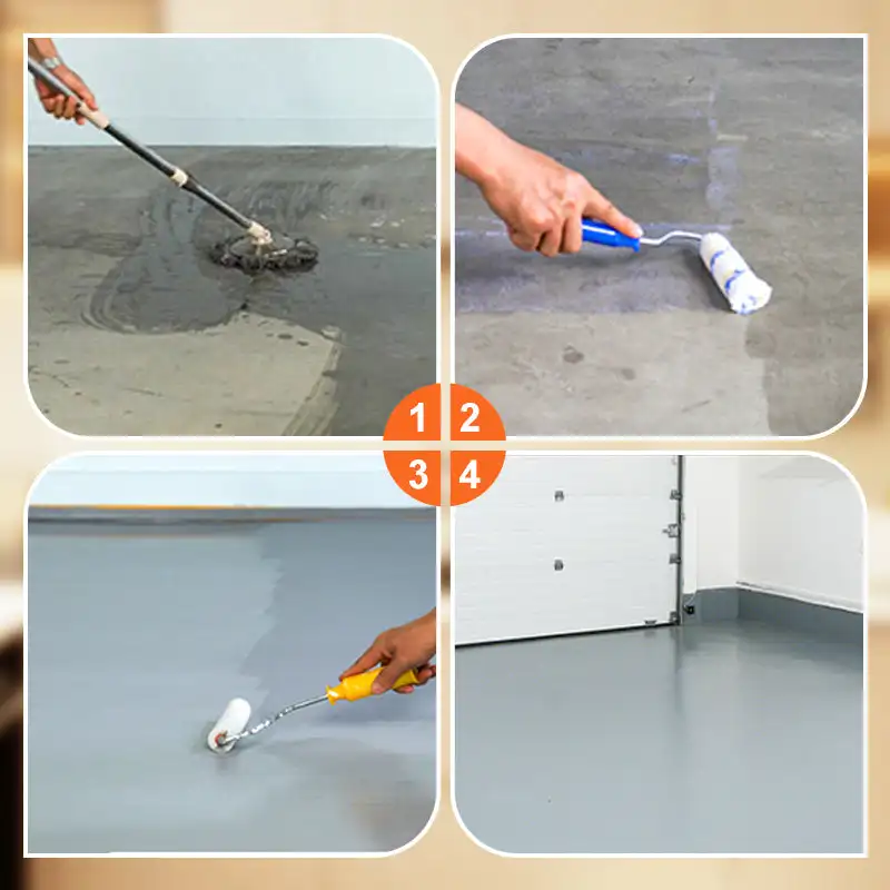 Epoxy Acrylic Concrete and Garage Floor Paint Waterproof Interior Exterior Cement Water-Based Epoxy Floor Paint