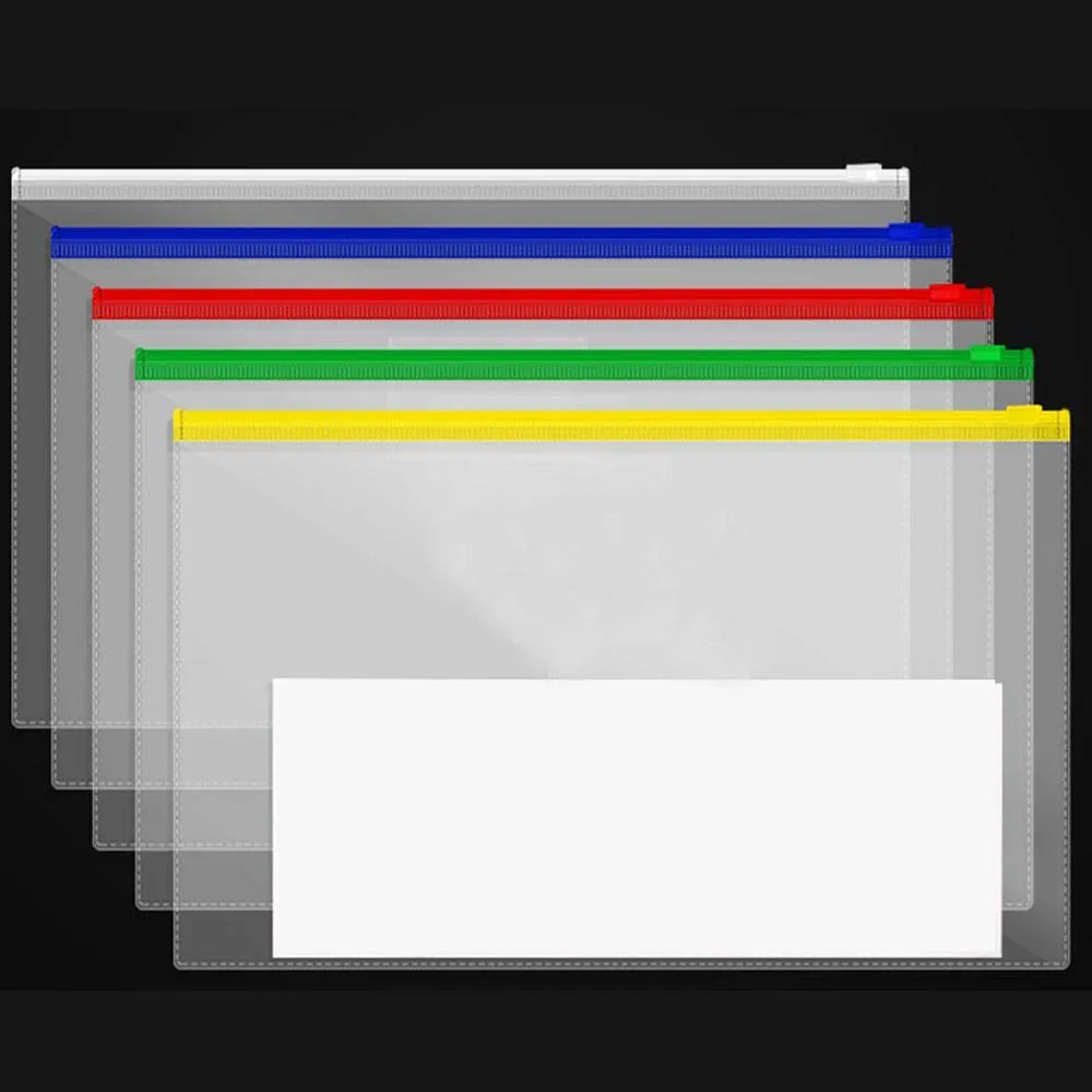 

Пластиковый Органайзер на молнии для документов A4/A5, офисный мешок из пвх для хранения документов