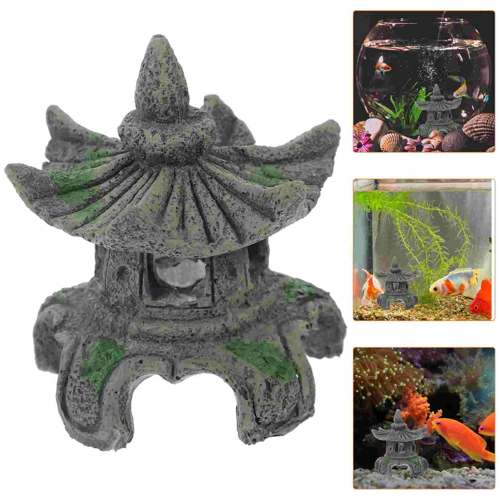 

The Lighthouse Fish Tank Ornament for Aquarium Landscaping Adornment Decorations Pavilion Resin Craft Accessories Statue