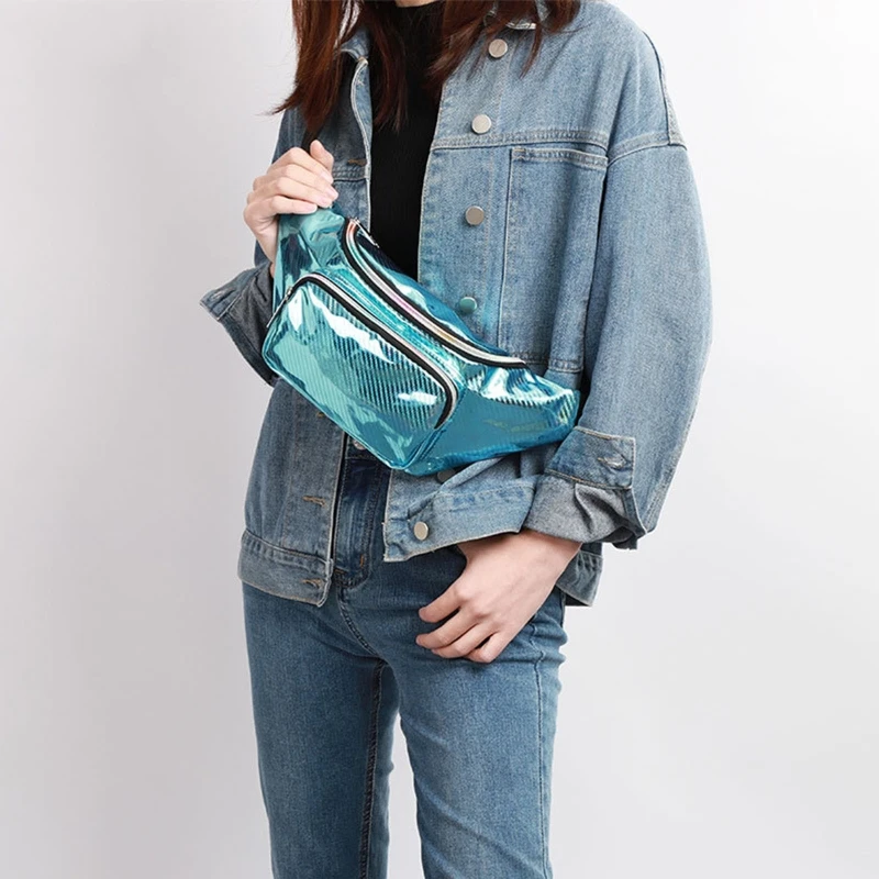 Fanny Pack Waist Bags Fashion Phone PVC Chest Bag for Women