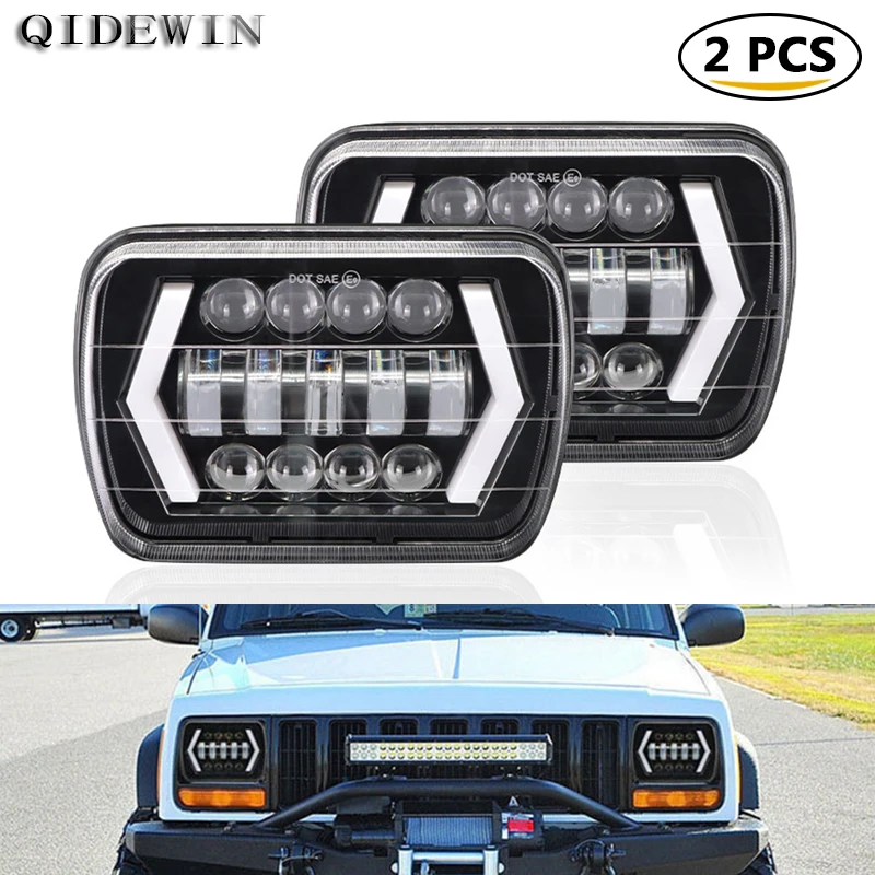 

2PCS LED Rectangular Spotlights Lights 150W 7 inch Work Light For Jeep Lights for Vehicles Truck Off-road Vehicle Headlights
