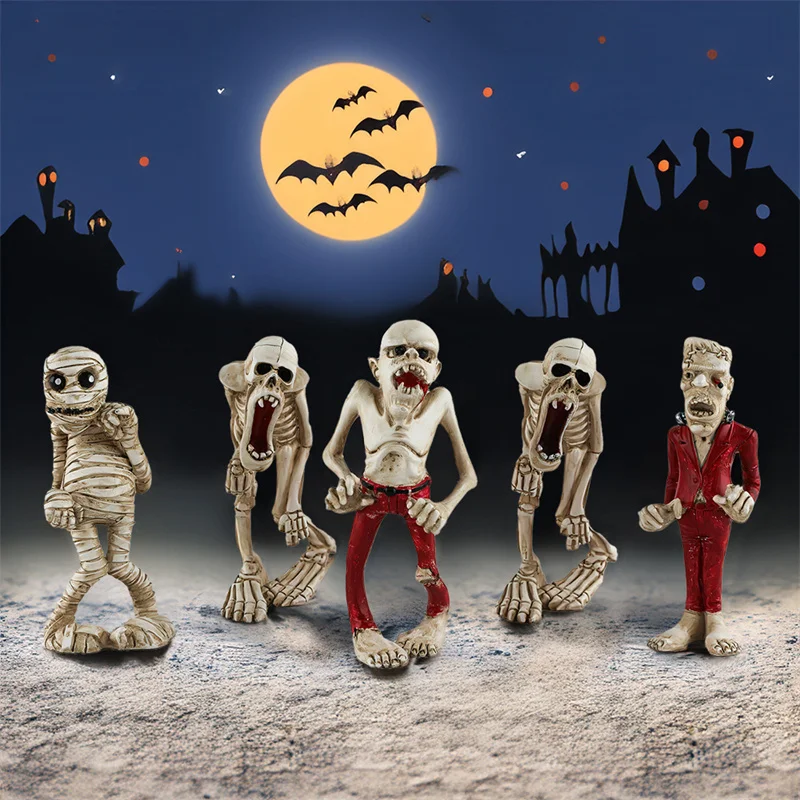 

Mummy corpse vampire resin ornaments Halloween desktop atmosphere layout funny decorations