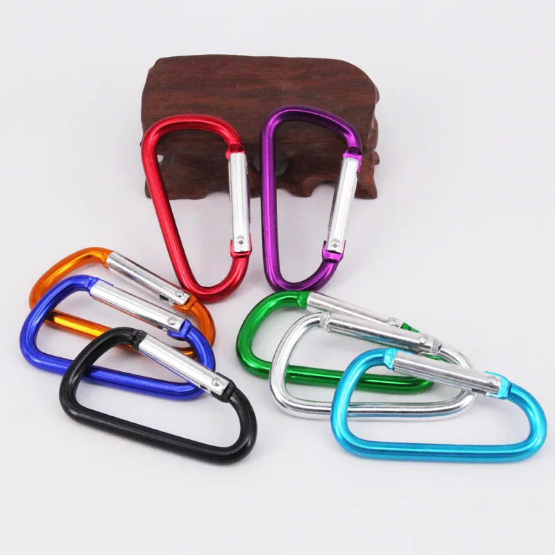 Carabiner Clips D Shape Spring-Loaded Gate Aluminum Key Chain Clip - China  Customized and Aluminum D-Ring Spring Gate Small Key Chain price