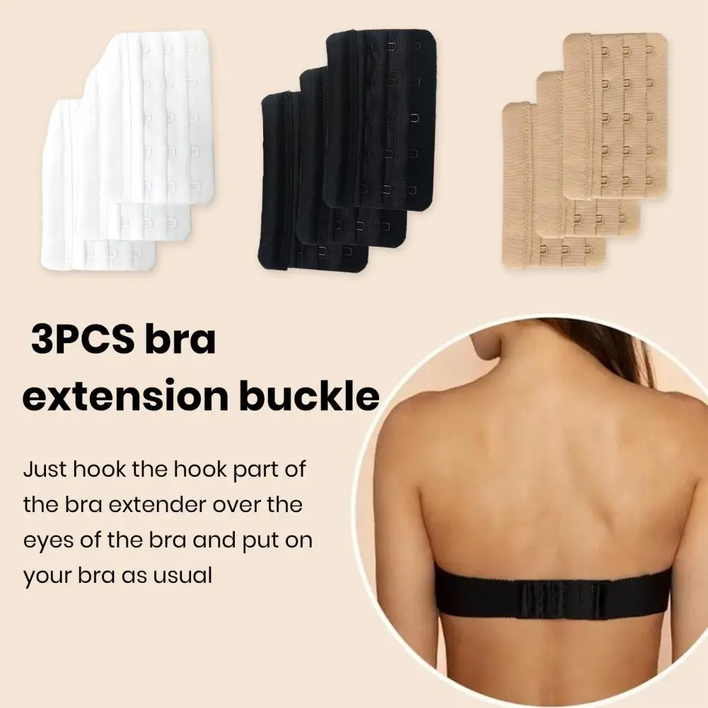 

Comfortable Bra Extender Flexible Soft Plus Size Bra Strap Extenders Anti-rust 5 Hook Women Bra Extension Buckle for Comfort