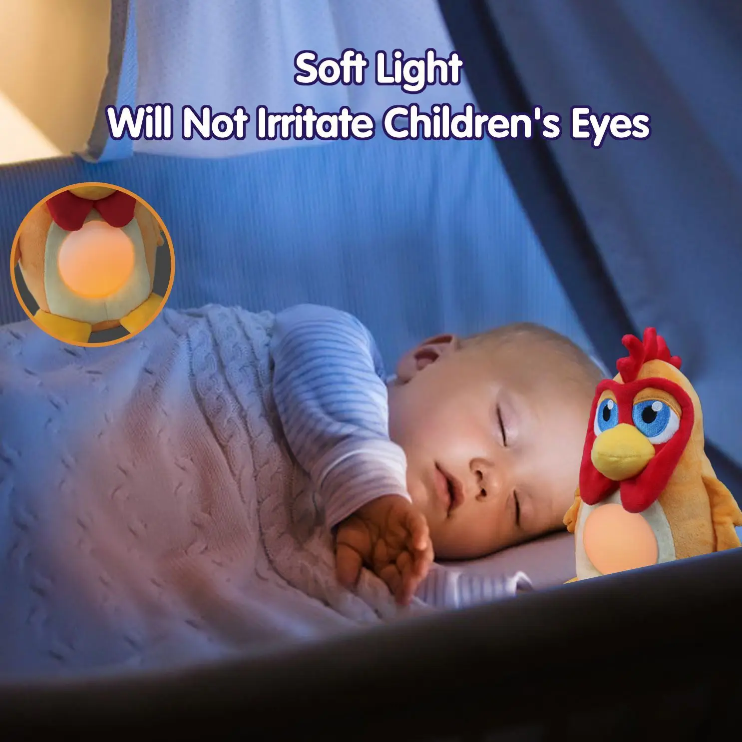 Kawaii Plush Toys with Light Musical Doll 22cm For New Born Soft Sleep Toys For Kids Baby's Stuffed Animals La Granja De Zenon