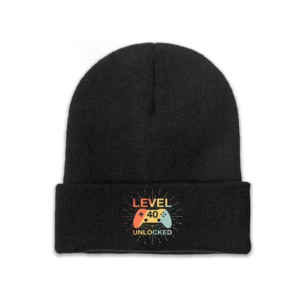 

1981 Anniversary Skullies Beanies Caps Level 40 Unlocked Knitted Winter Warm Bonnet Hats Unisex Ski Cap