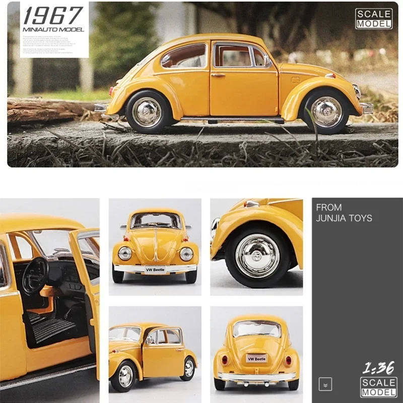 Retro Classic 1967 Beetle Diecast Car - Exquisite Alloy Toy Vehicle