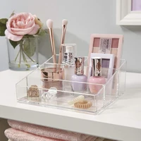 Clear Plastic Makeup Organizer Cosmetic Storage Box Makeup Brush Holder Stationery Storage Pen Holder Lipstick Display Stand 1