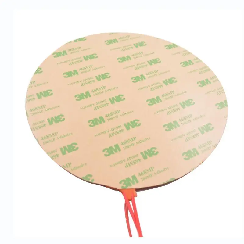 Heating Pad 5V 12V 24V 110V 220V Round Silicone Rubber Adhesive Circle Heater Plate Oil Tank 3D Printer Engine Waterproof