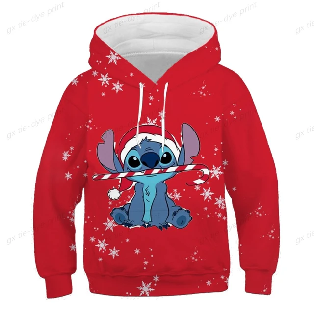 Lilo Stitch Stitch Cotton Hooded Pullover Sweatshirt Co-Ed Hoodie