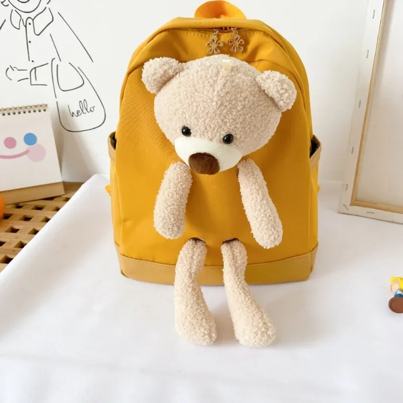 Children's Backpack Cartoon Bear Doll School Bags for Girls Boys Kindergarten Cute Shoulders Bag Toddler Gifts Mochila Infantil 6