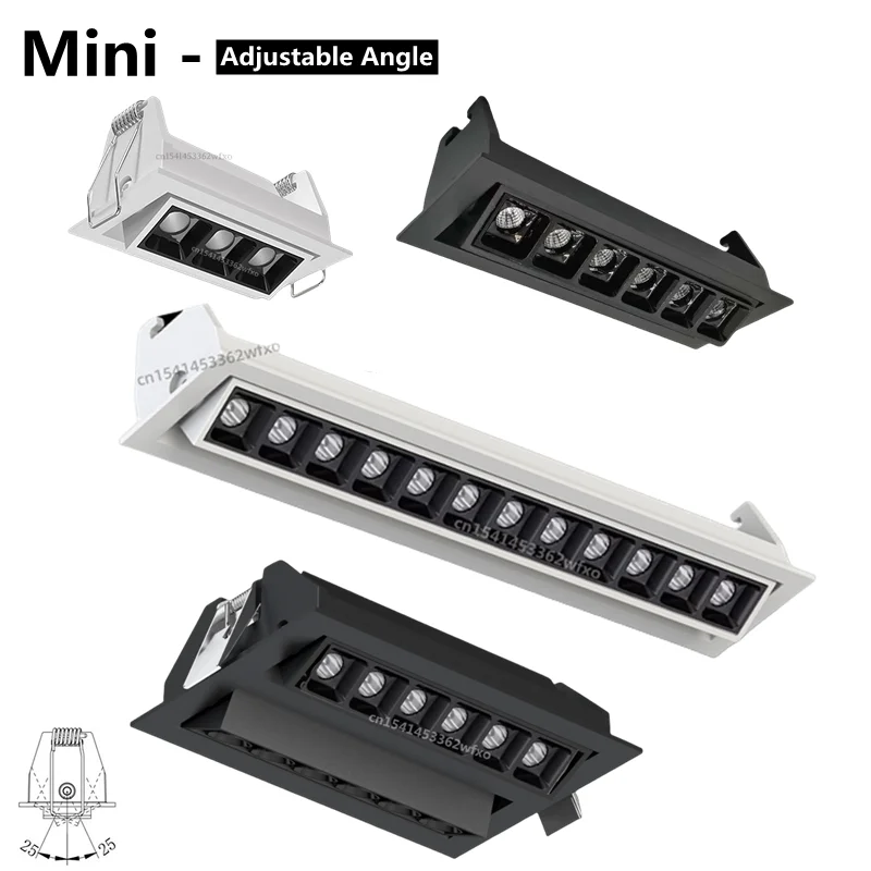 Dimmable mini downlight LED spotlight6W12W24W embedded ceiling light COB grille light living room kitchen interior lighting bulb