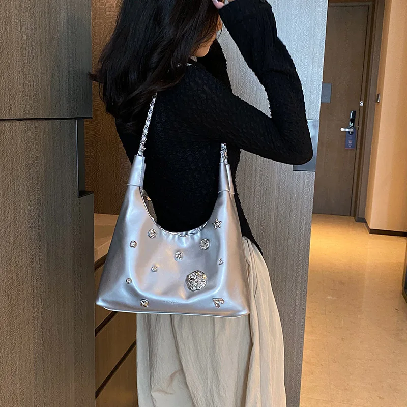 2023 New Brand Designer Ladies Messenger Bag Vintage Chain Shoulder Crossbody Tote Bags For Women Handbags PU Purses