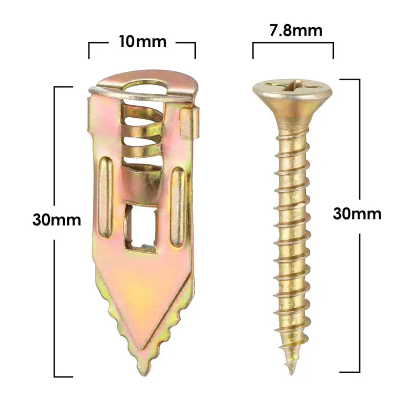 Drywall Anchor Kit Self Drilling Drywall Anchors Screws Zinc Plated Steel Wall Anchors Self Tapping Screws Heavy Duty
