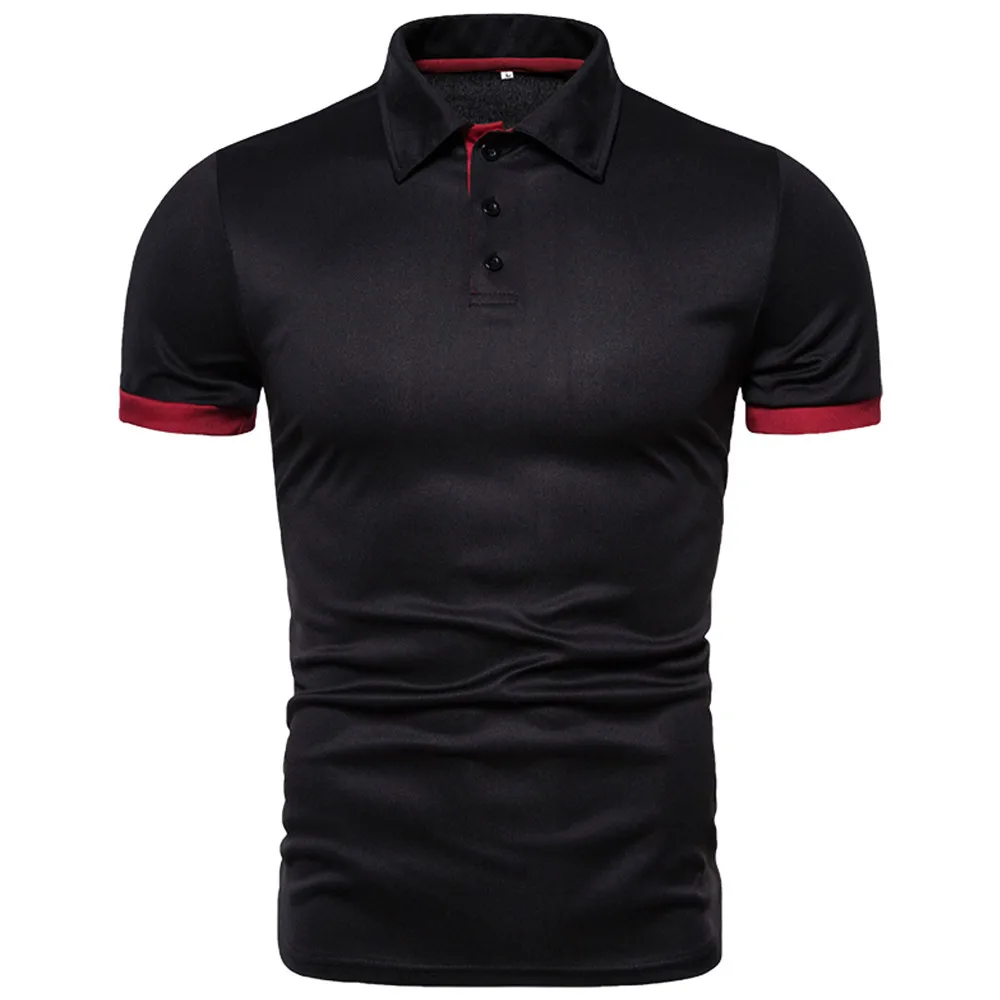 Description Picture 4 of itemSpring And Summer New Men's Solid Color Short Sleeve POLO Shirt Fashion Business Casual Lapel