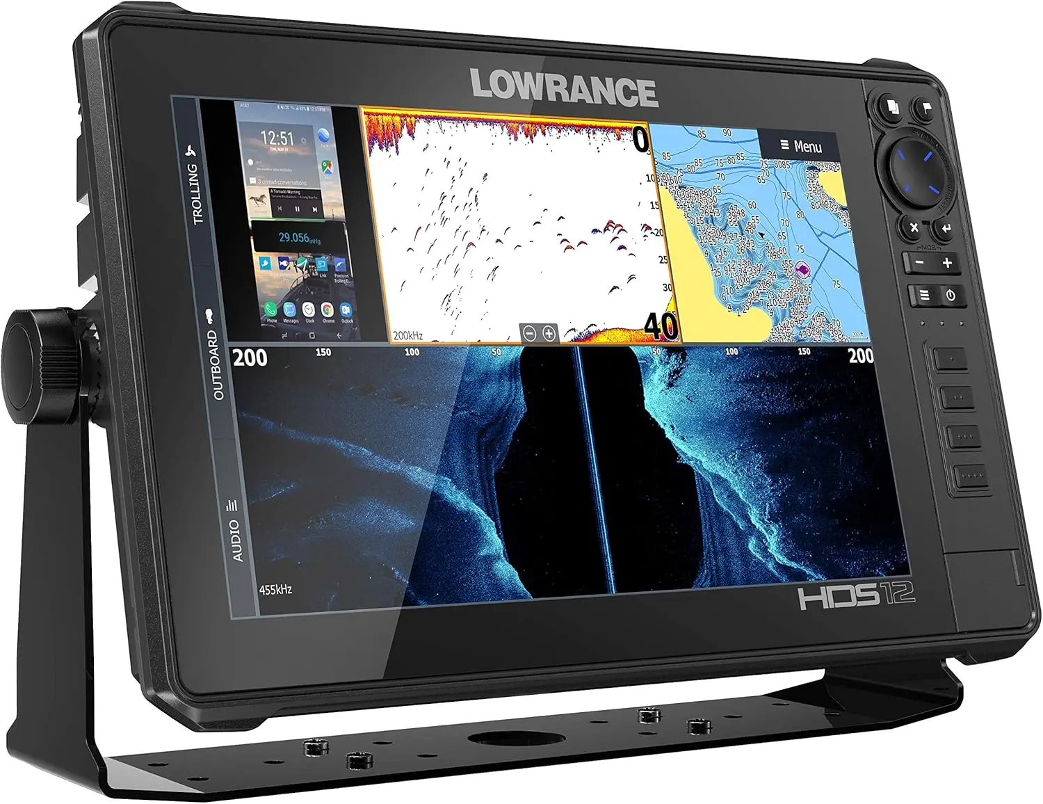 -Live Fish Finder, Multi-Touch Screen, Live Sonar Compatible,-US Enhanced Mapping