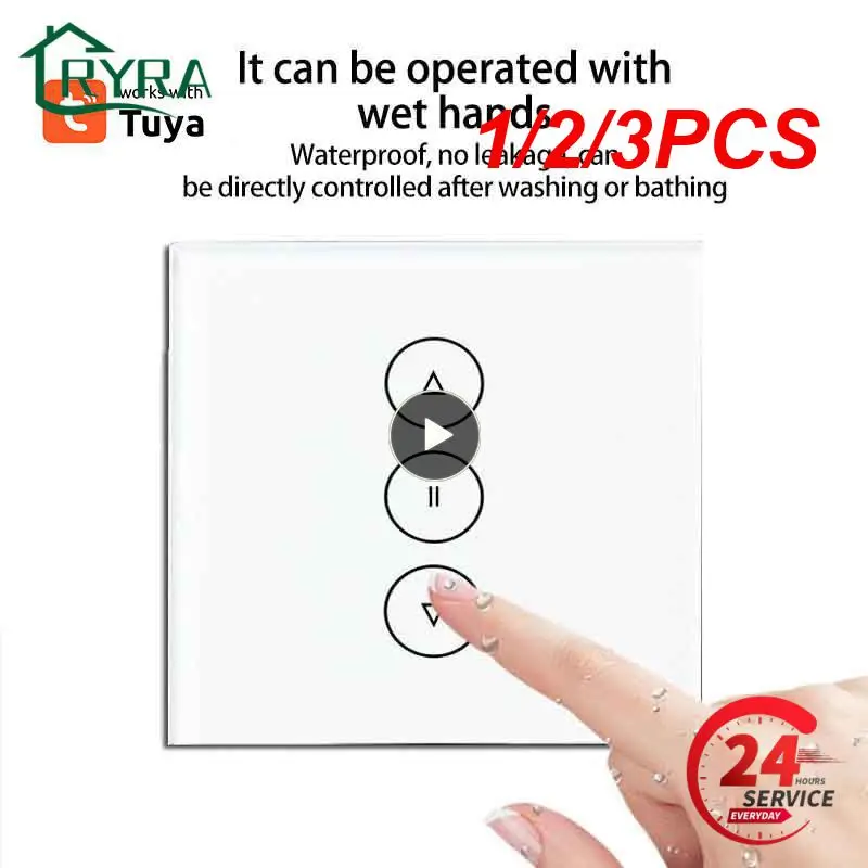 

1/2/3PCS Tuya Smart Switch Rolling Blinds Engine Roller Shutter EU Touch Switches Panel Support Alexa