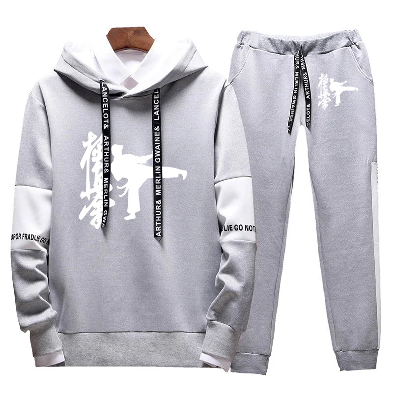 Kyokushin Karate Printing Fashion 2023 New Man's Spring Autumn Long Sleeves Tracksuit Casual Sweatshirts Sweatpants 2-Piece Set