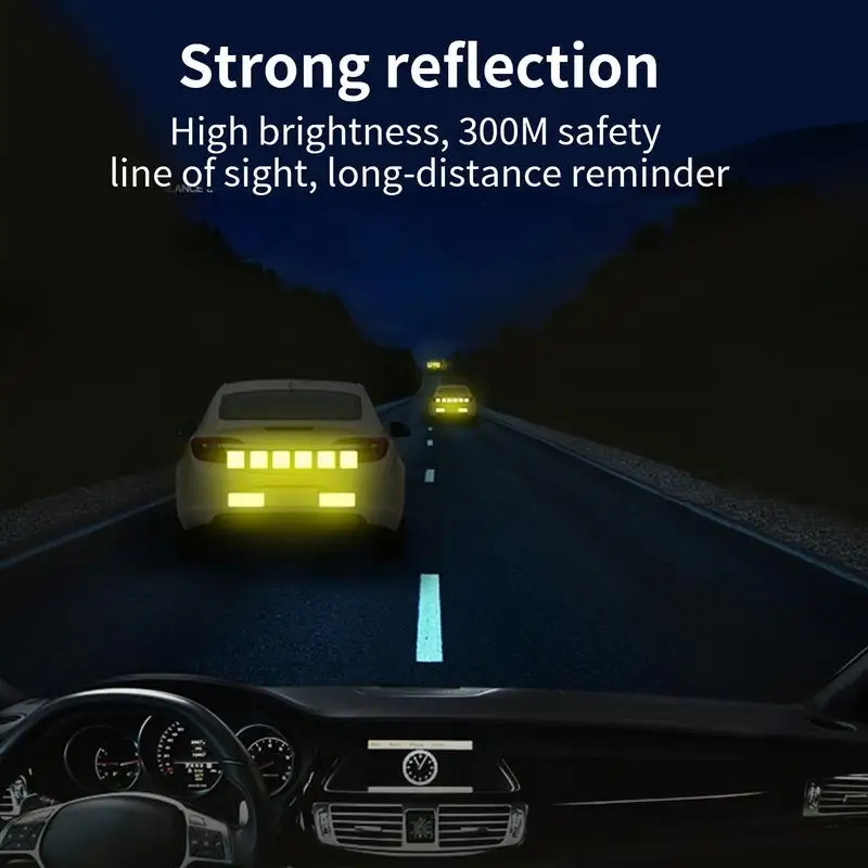 

Safety Reflective Tape For Car 4 Pieces Universal Warning Strip Stickers Night Driving Lighting Luminous Tape Car Motorcycle