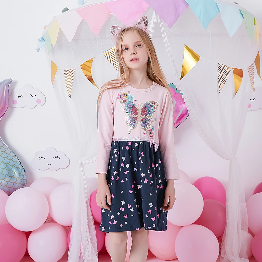 Dxton Kids Butterfly Sequins Dress Girl 