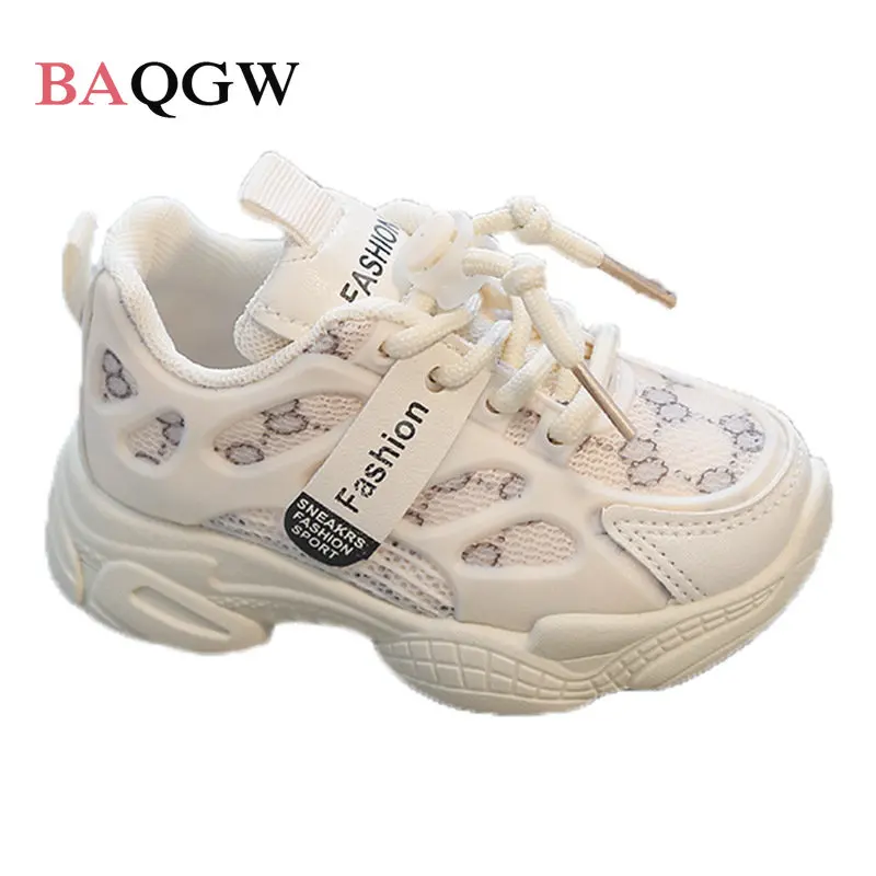 Letter Print Kids Shoes Autumn Toddler Shoes for Boys Girls Breathable Mesh Winter Casual Sneakers Non-slip Sport Tenis Shoes