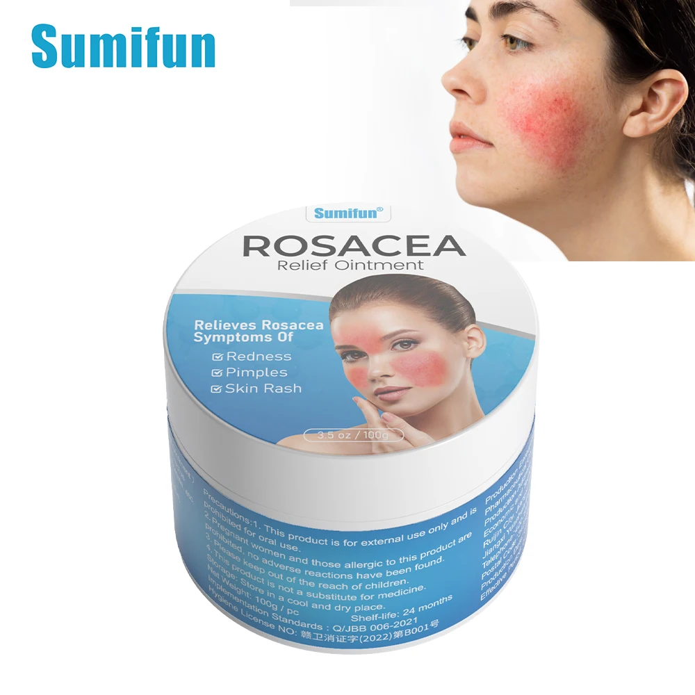 

1Pcs Rosacea Ointment Treatment Relieve Dry Sensitive Skin Red Blood Cellulite Shrink Pores Acne Cream Body Beauty Health Care