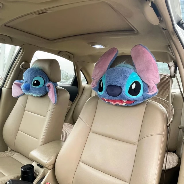 Disney Anime Lilo & Stitch Plüsch Spielzeug Stich Nette Kopfstütze Plüsch  Auto Hals Kissen Sitz Gürtel Abdeckung Kreative Plüsch Auto zubehör -  AliExpress