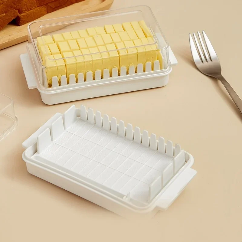 Portable Solid Butter Cutting Storage Box Kitchen Accessories Refrigerator Fresh Keeping Box Breakfast Cheese Fresh-keeping