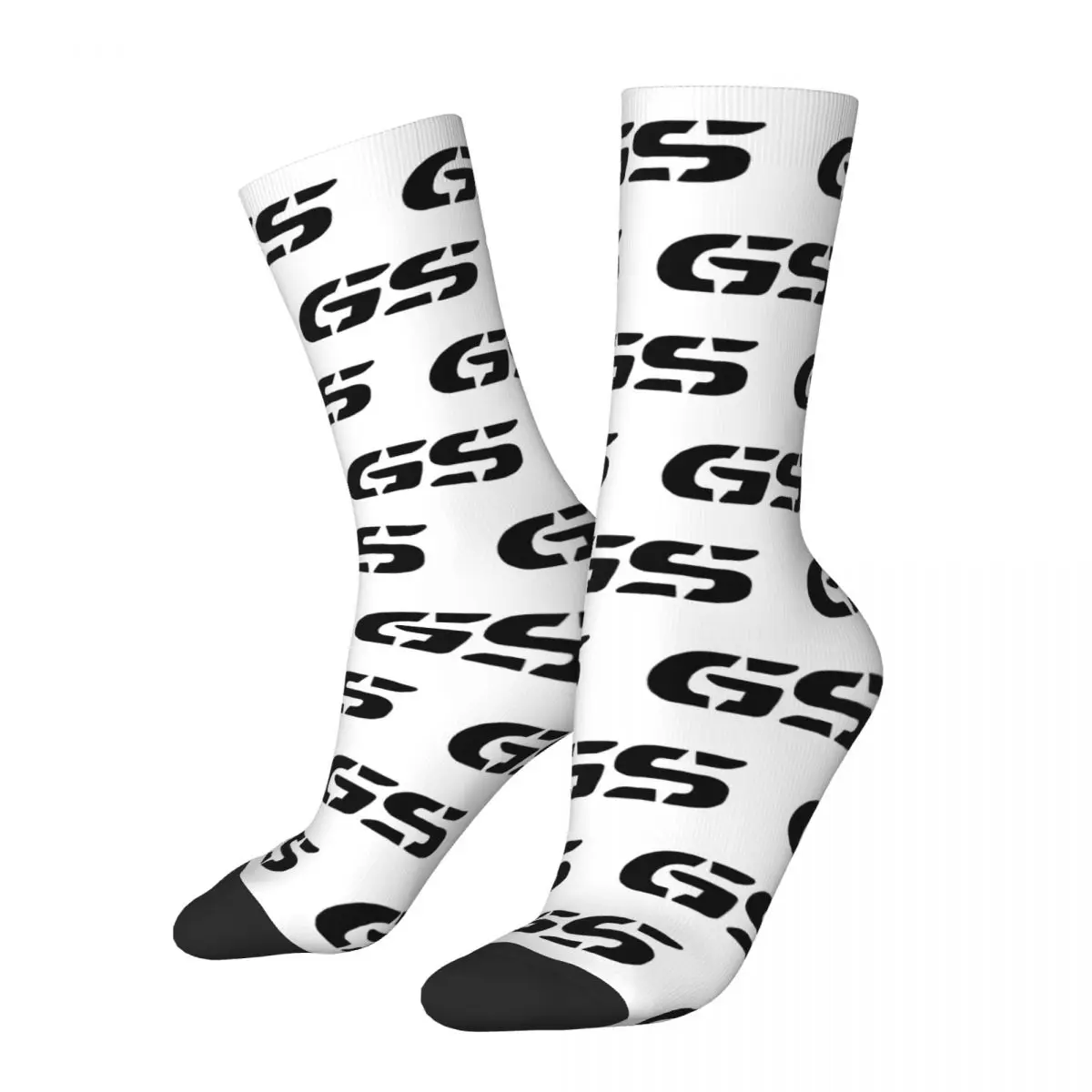 

Motorcycle GS BLACK Motor Socks for Women Men Merch All Season Warm Middle Tube Socks Sweat Absorbing