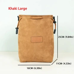 Versatile Travel Shoulder Camera and Accessory Bag with Waterproof Pouch (Khaki Large)