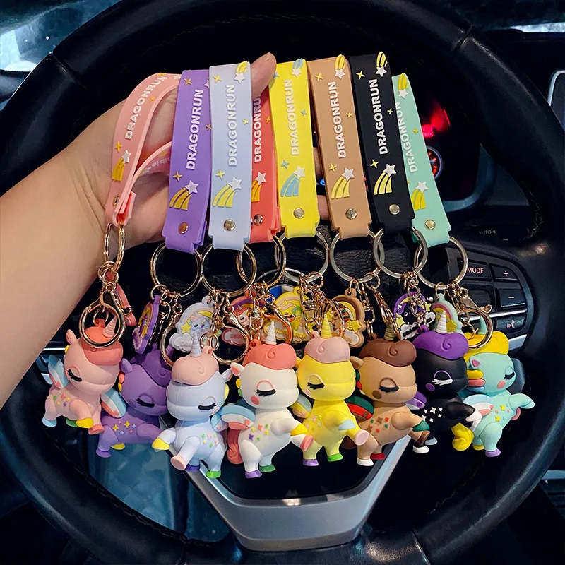 Cute Personality Keychain Charm The Unicorn Pendant For Women Bag