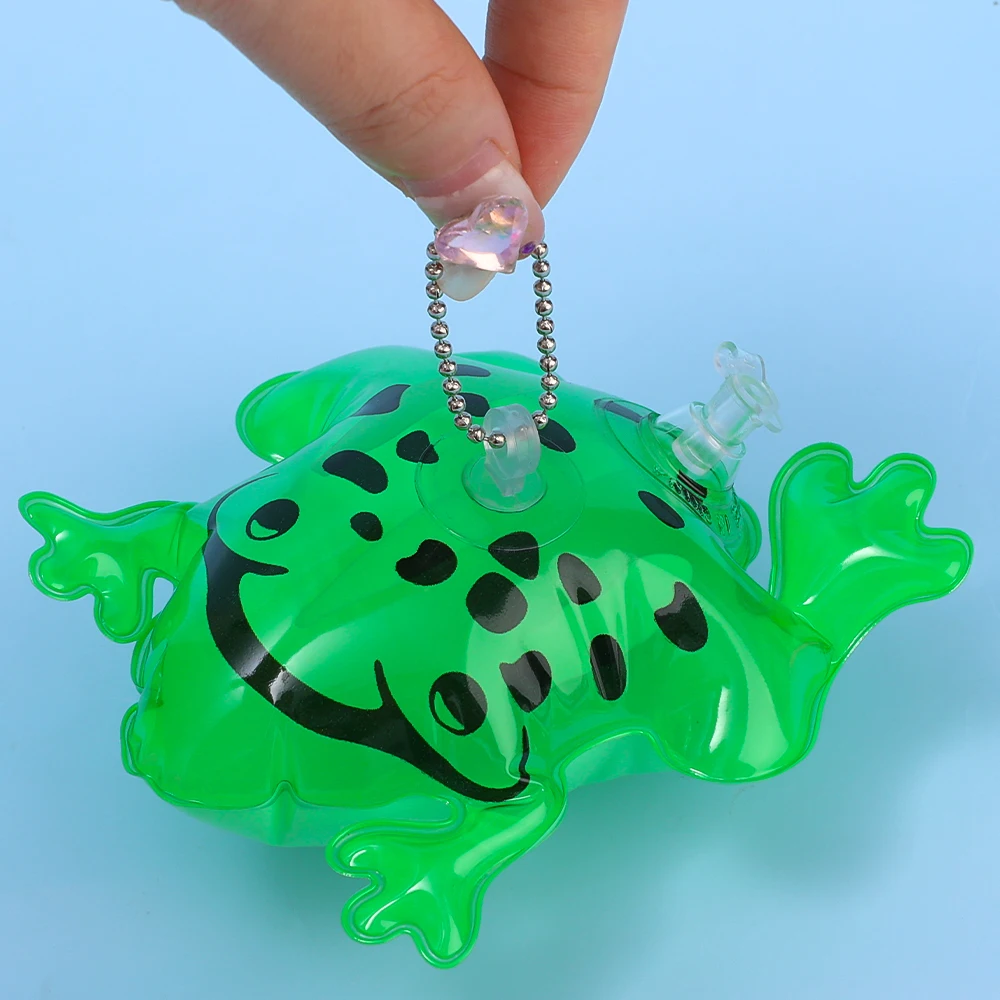 New Bounce Mini Inflatable Frog Balloon Pendant Toy Decompression Rebound Inflatable Frog Baby Doll Decorative Backpack Pendants 4