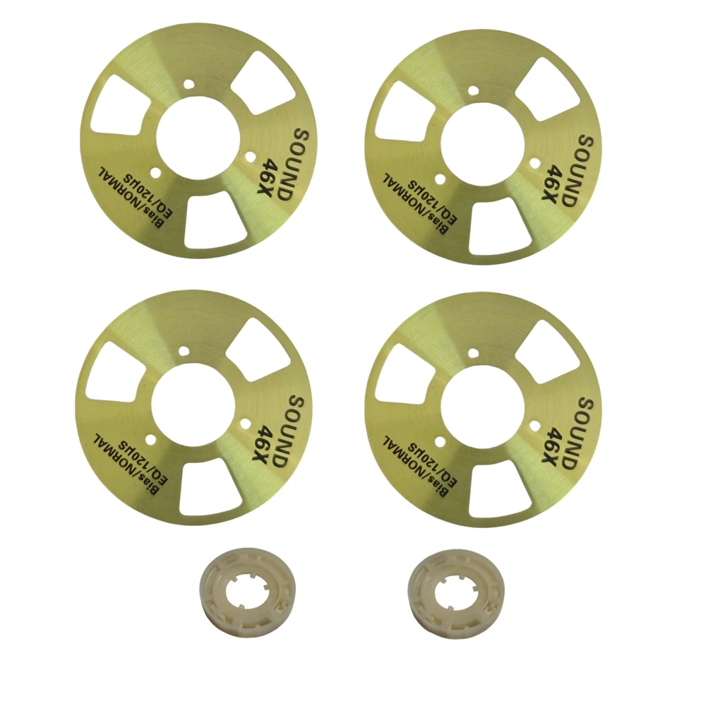 Cassette Tape Recorder Tape Accessories Audio Accessories Pack of 4 Reels + 2 Wheel for TEAC