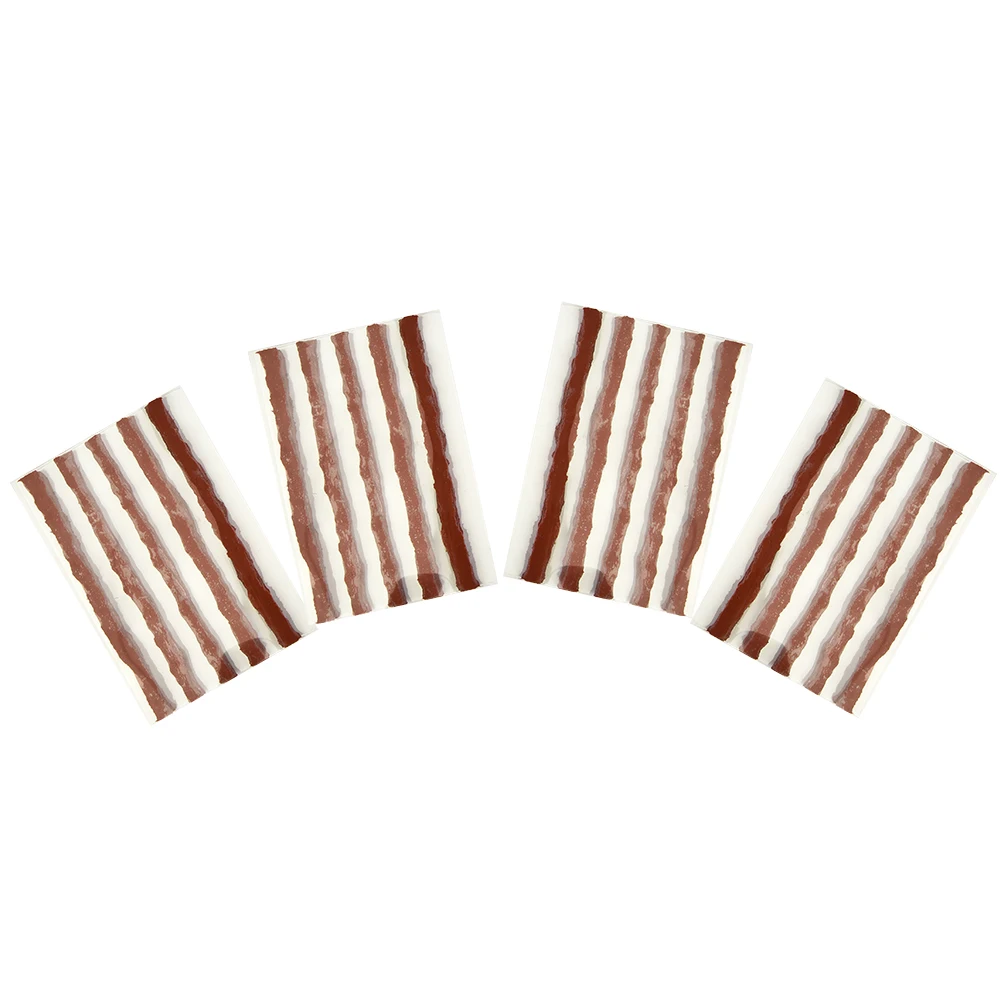 

Maintenance Tire repair plugs Tools 10cm/4 inches Set Kit 20pcs Vulcanizing Tubeless Patch Brown Useful Practical