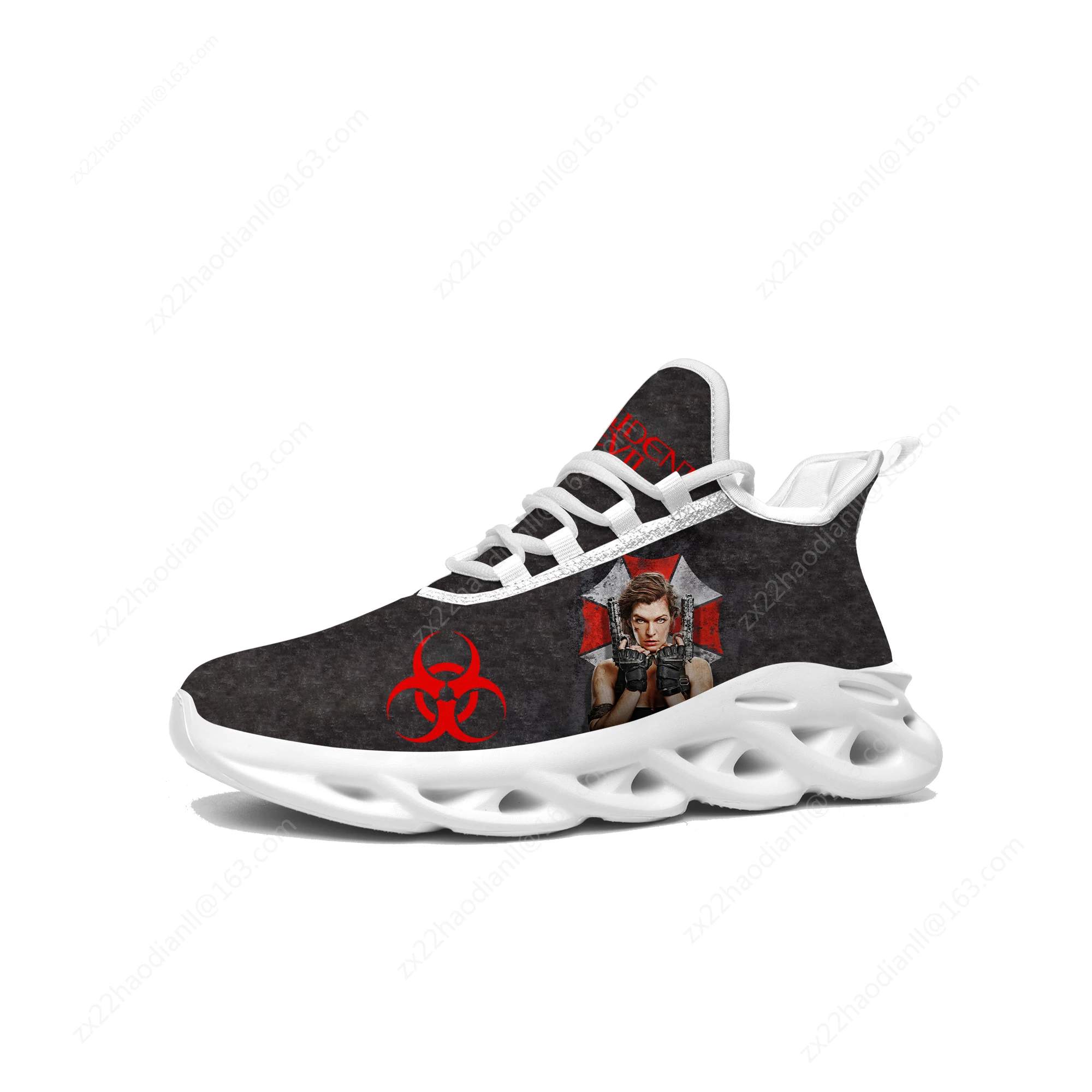 Umbrella Corporation Flats Sneakers Mens Womens Sports Shoes Zombie Horror Movie Sneaker Lace Up Mesh Footwear custom Shoe