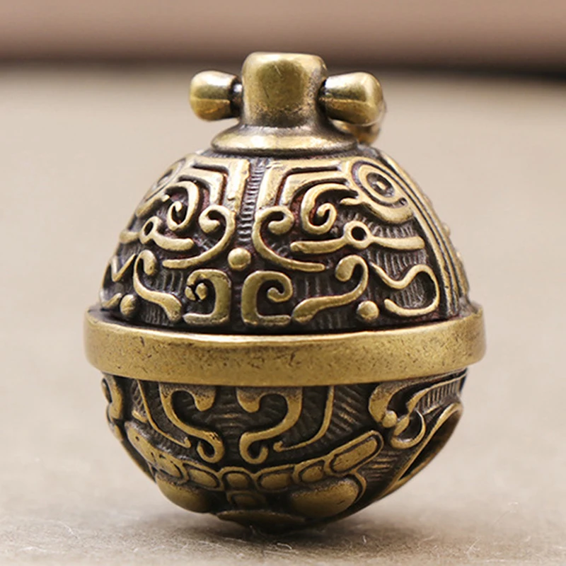Chinese Style Animal Bell Necklace Pendant Good Luck Brass Bell Pendant Keychain Jewelry Handmade Vintage Keychain DIY Hanging 5
