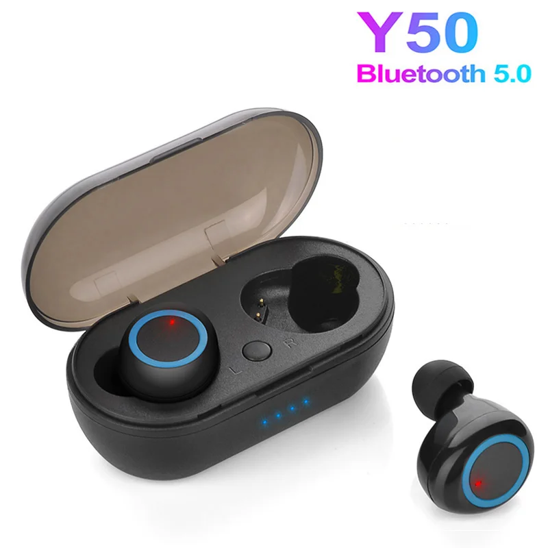 

Y50 TWS Wireless Bluetooth headphones Hifi stereo noise-cancelling earbuds In-ear touch headsets Music Sport earbuds PK A6 E7 E6