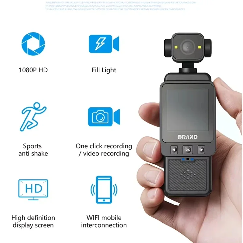 Caméra d'action 360° 4K étanche 30m avec écran tactile avant et arrière - WIFI 64Go, vue arrière avec l'écran allumé