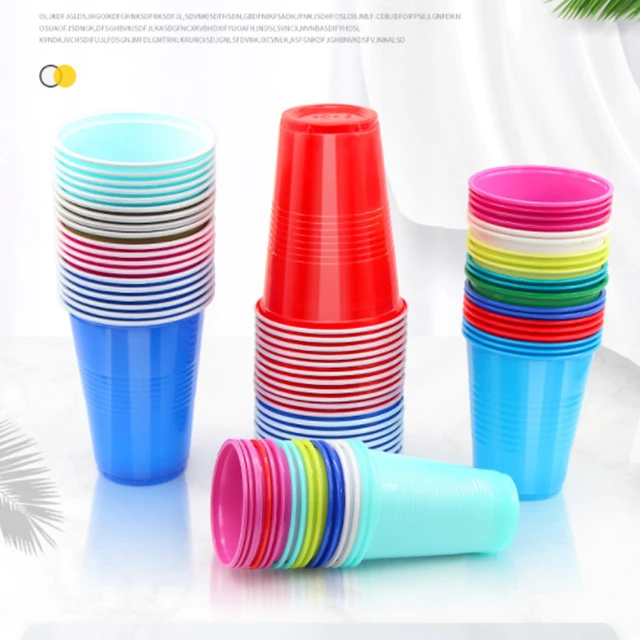 Disposable Plastic Cups Party 200ml  Red Party Cups Disposable Plastic -  50 Pcs - Aliexpress